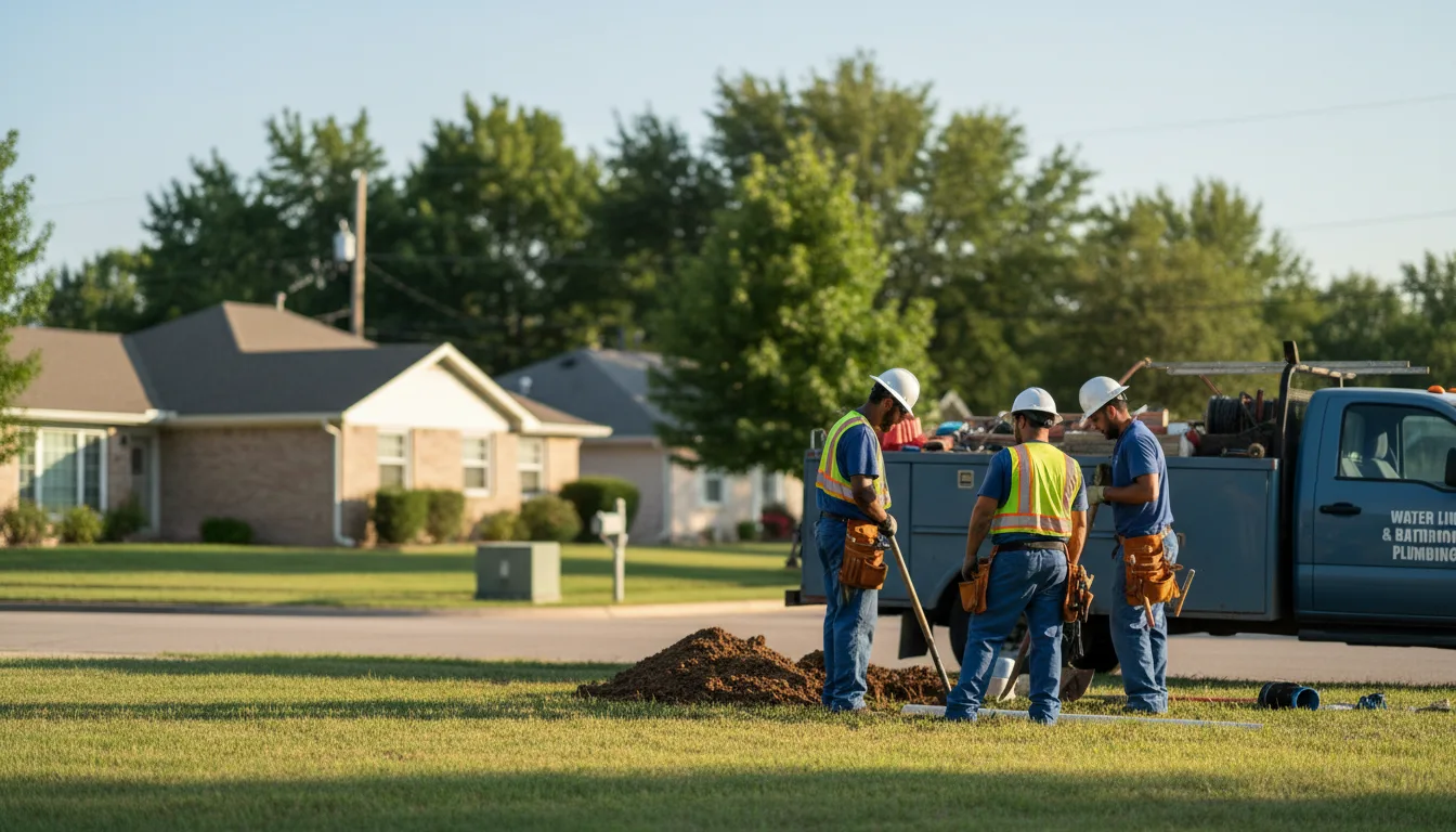 Residential water line and bathroom plumbing service in Royse City, TX